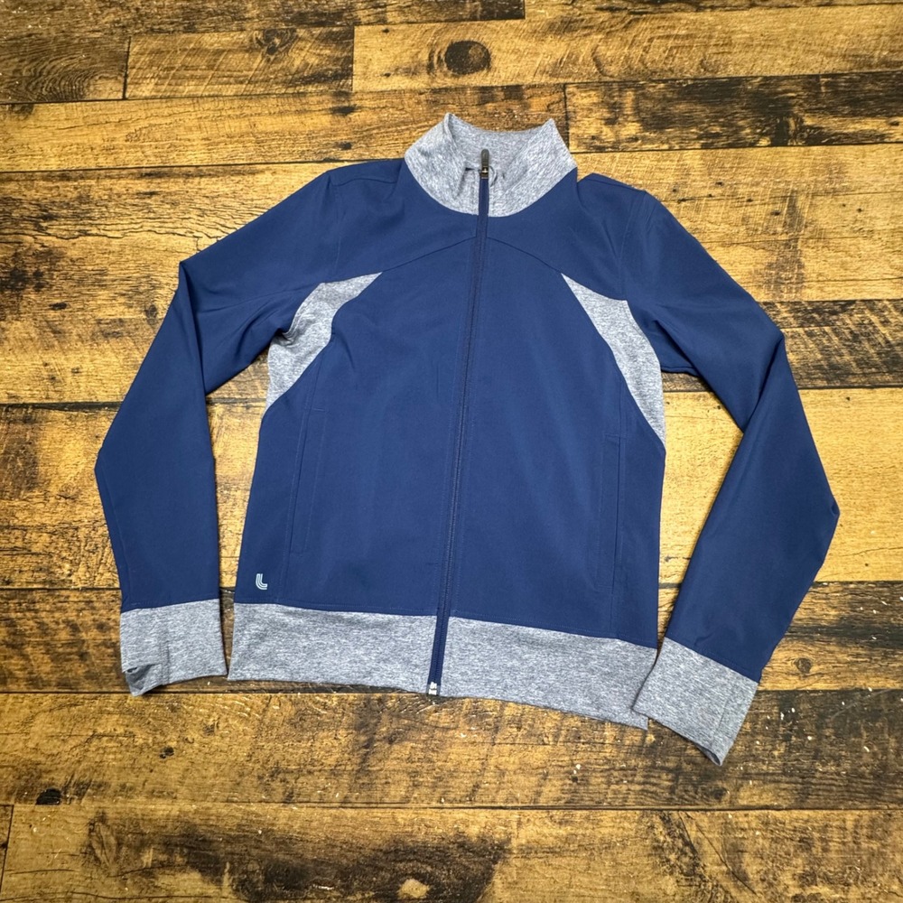 Lole Full Zip Jacket Athletic‎ Activewear Running Track Blue Gray S